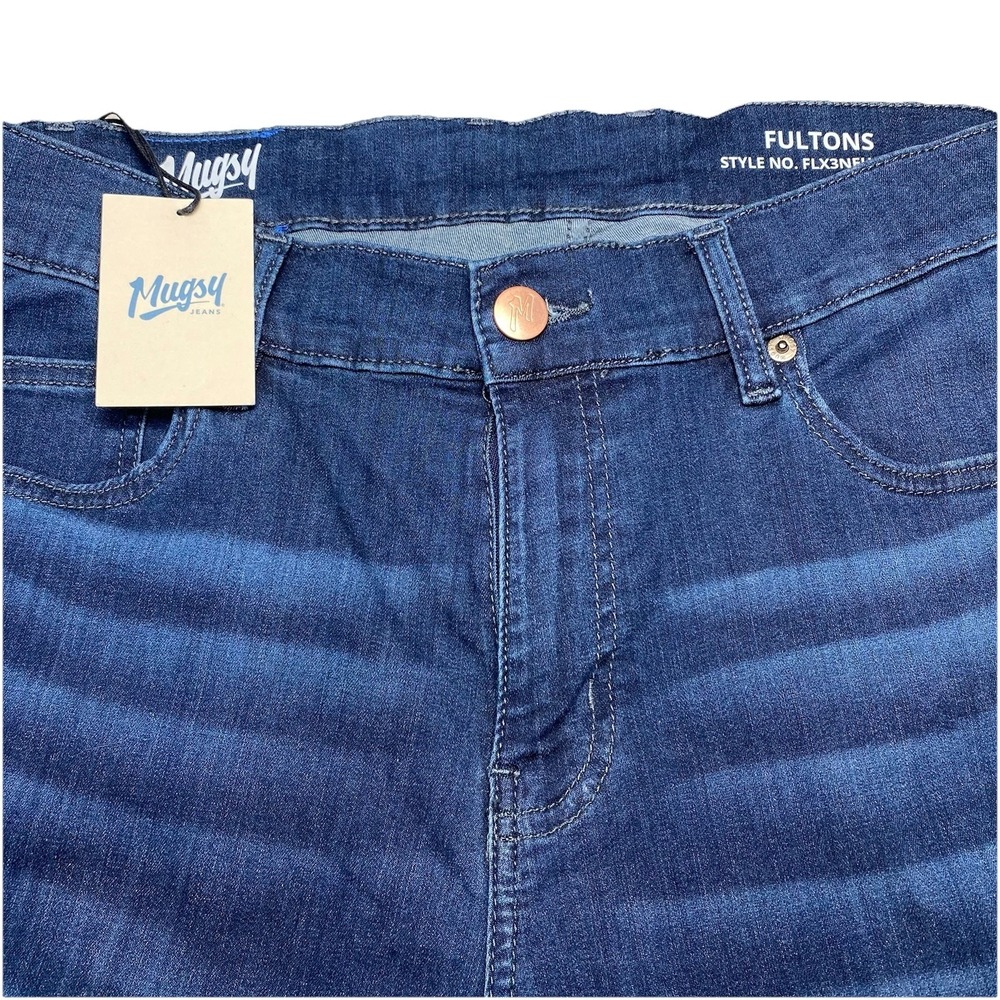 Mugsy Jeans Fultons FLX3NFU-34x34 Stretch 5 Pocket Dark Blue